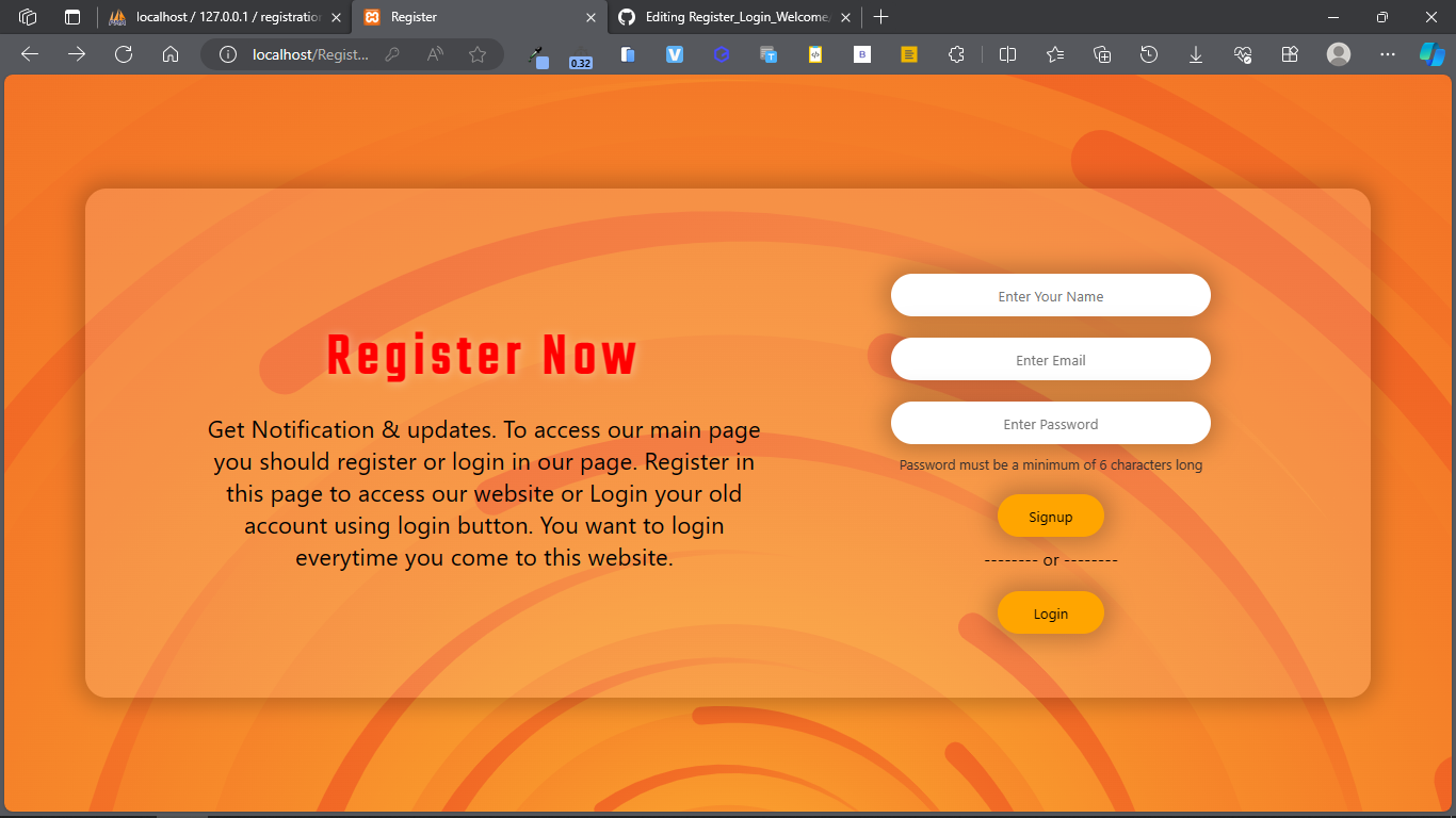 Register Page